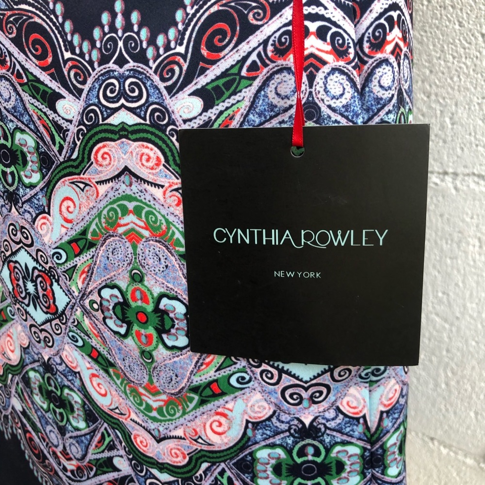 NWT Cynthia Rowley Dark navy retro blue dress Sz 8 - Picture 5 of 8